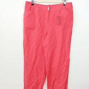 JM Collection Coral Linen Blend Pants -28